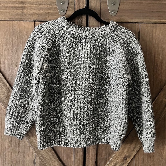 Dartmoor Jumpers Vintage Oreo Chunky Pure Wool Crew Neck Cropped Sweater Size M - Picture 1 of 4